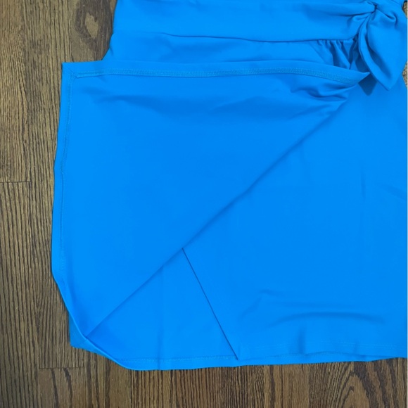 Susana Monaco Knee Length Faux Wrap Submarine Blue Skirt Size Small, NWT - Picture 2 of 8
